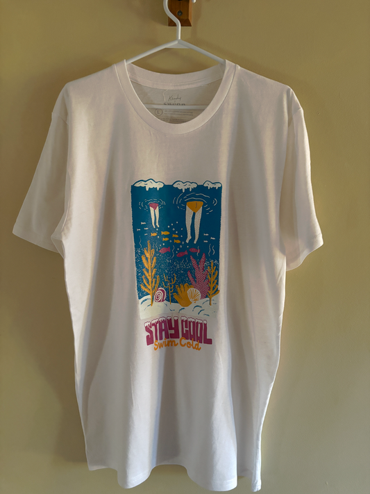 Stay Cool Swim Cold White Shirt